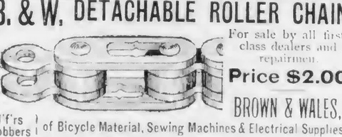 B. & W. Detachable Roller Chain, Brown & Wales, Boston