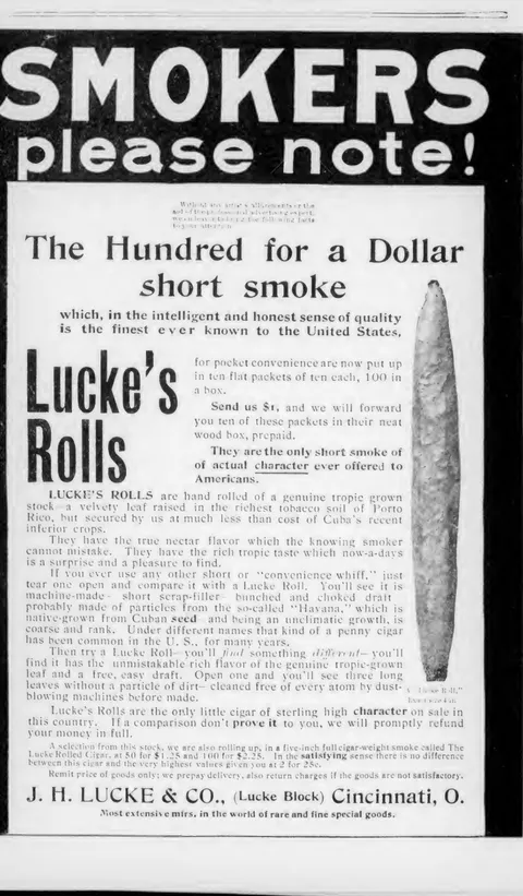 Smokers Please Note!, Lucke's Rolls