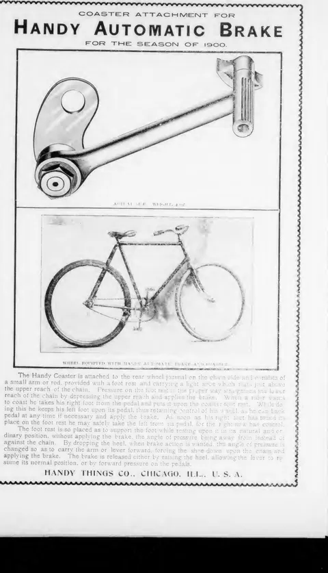 Handy Automatic Brake, Coaster Attachment