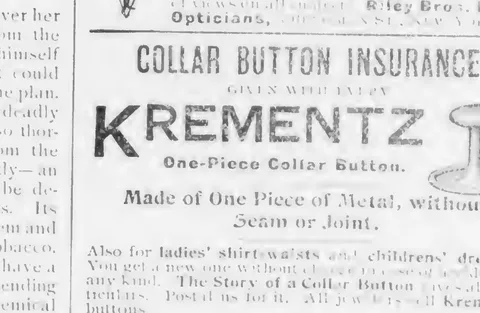 Krementz Collar Button Insurance