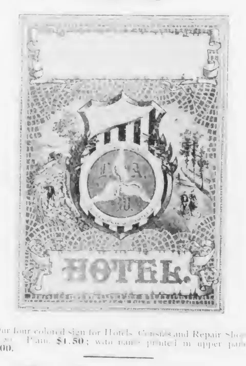 Hotel, sign design sample