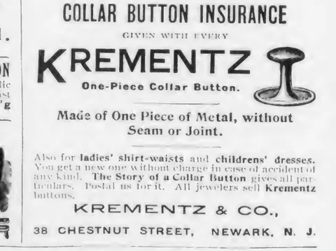 Collar Button Insurance / Krementz