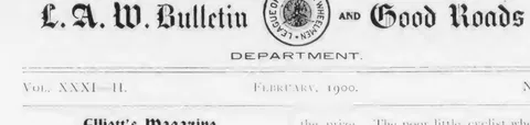 L.A.W. Bulletin and Good Roads Department