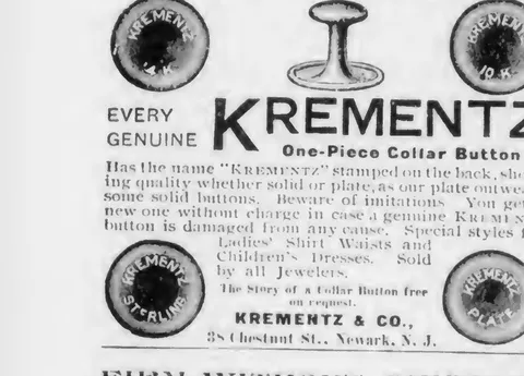 Krementz One-Piece Collar Button