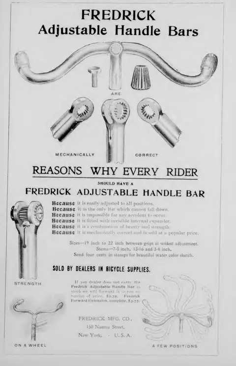 Fredrick Adjustable Handle Bars advertisement