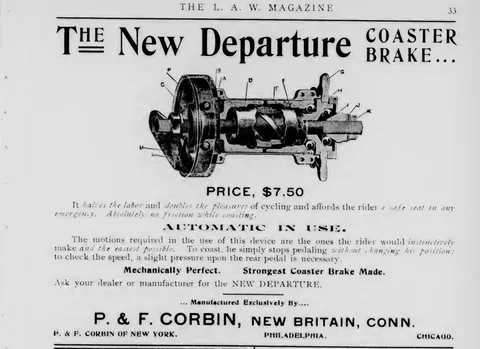 The New Departure Coaster Brake advertisement