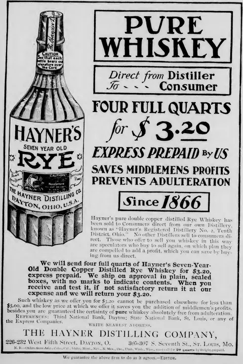 Hayner's Pure Whiskey