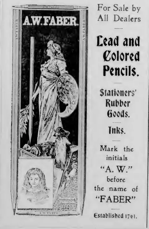 A. W. Faber pencils advertisement