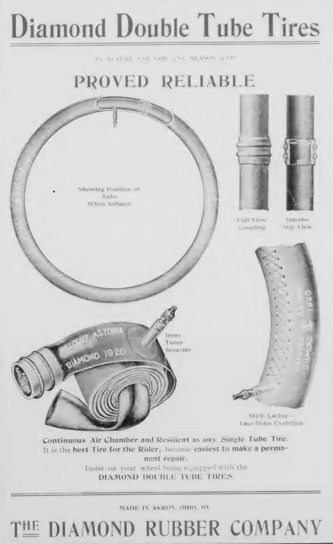 Diamond Double Tube Tires (Diamond Rubber Company)