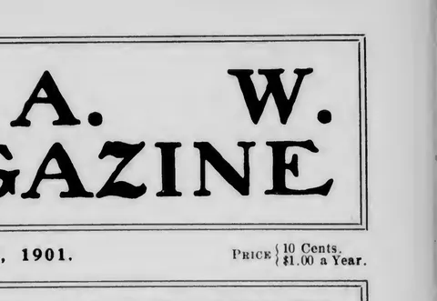 L.A.W. Magazine department masthead, March 1901