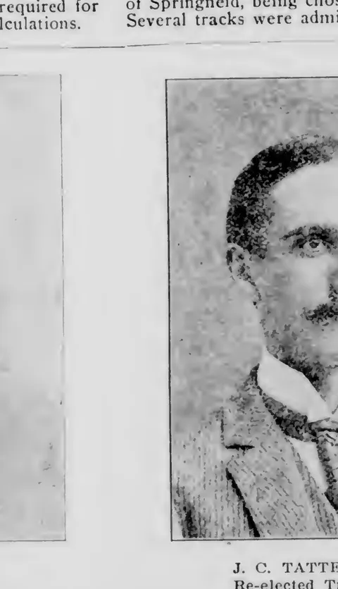 J. C. Tattersall, Re-elected Treasurer