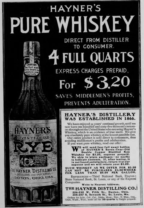 Hayner's Pure Whiskey