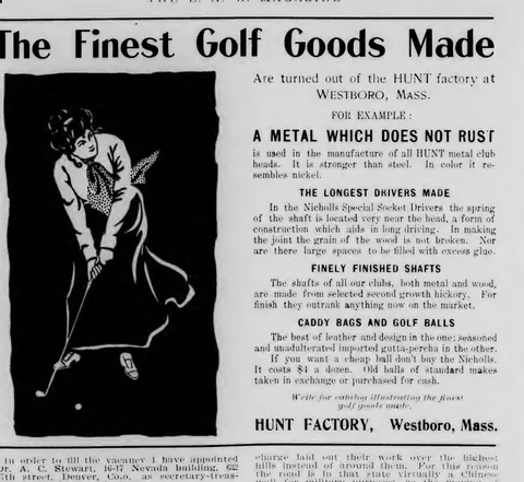 The Finest Golf Goods Made advertisement