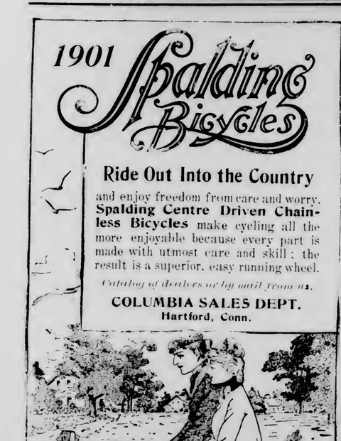 1901 Spalding Bicycles advertisement