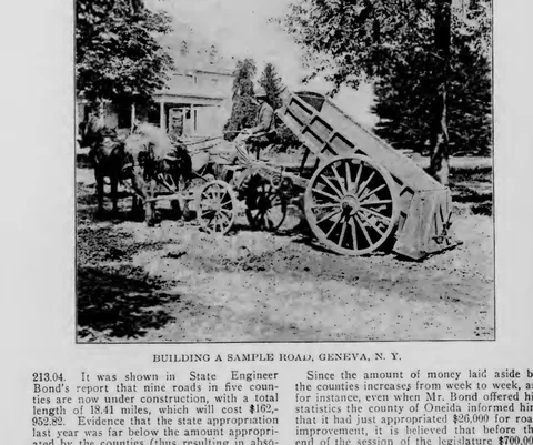 Building a sample road, Geneva, N.Y.
