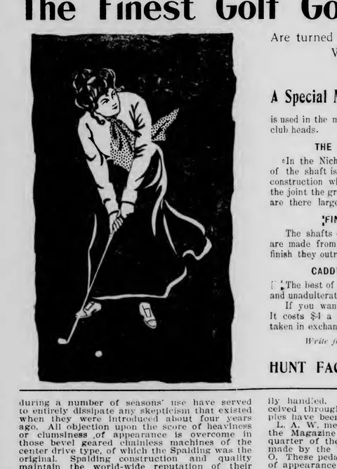 Hunt Factory golf goods advertisement