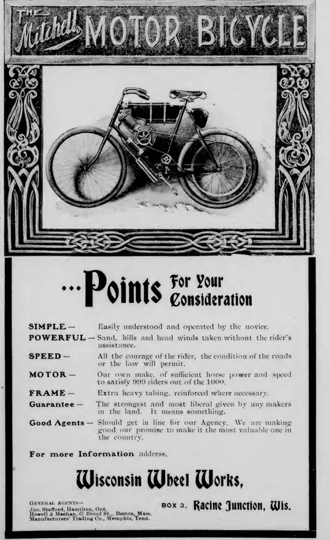 Mitchell Motor Bicycle advertisement