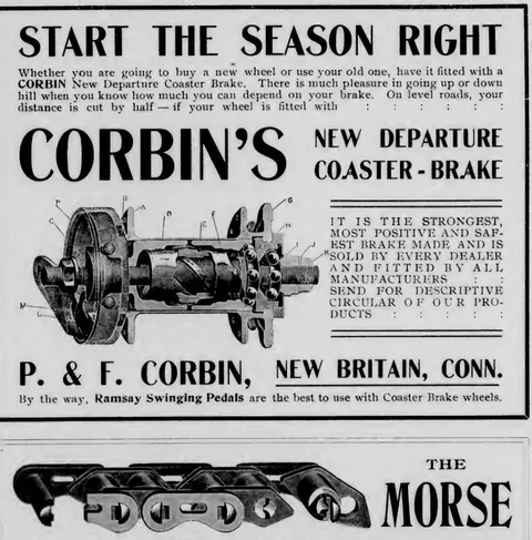 Corbin's New Departure Coaster-Brake advertisement