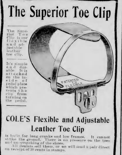 Cole's Superior Toe Clip advertisement