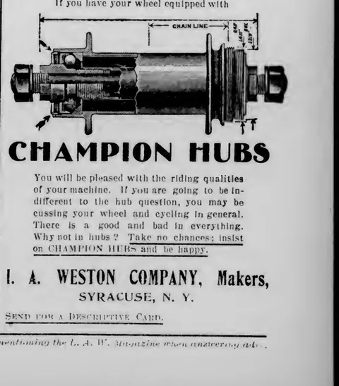 Champion Hubs advertisement
