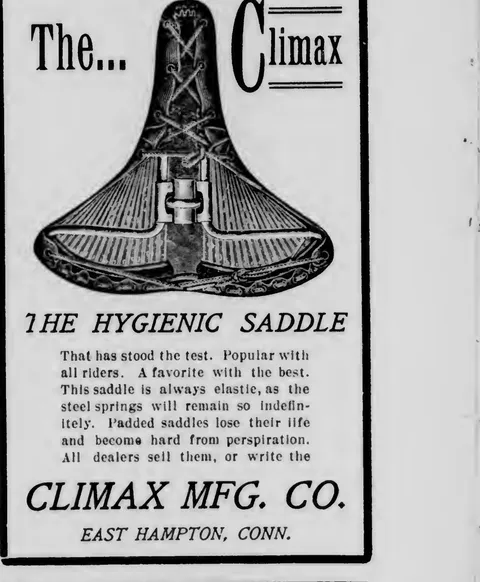 Climax Hygienic Saddle advertisement