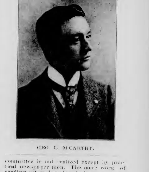 Geo. L. McCarthy, Chairman National Press Committee