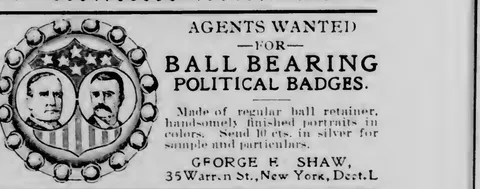 Ball Bearing Political Badges