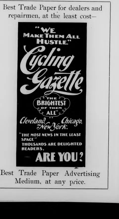 Cycling Gazette, "We Make Them All Hustle"