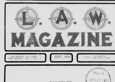 L.A.W. Magazine, September 1900