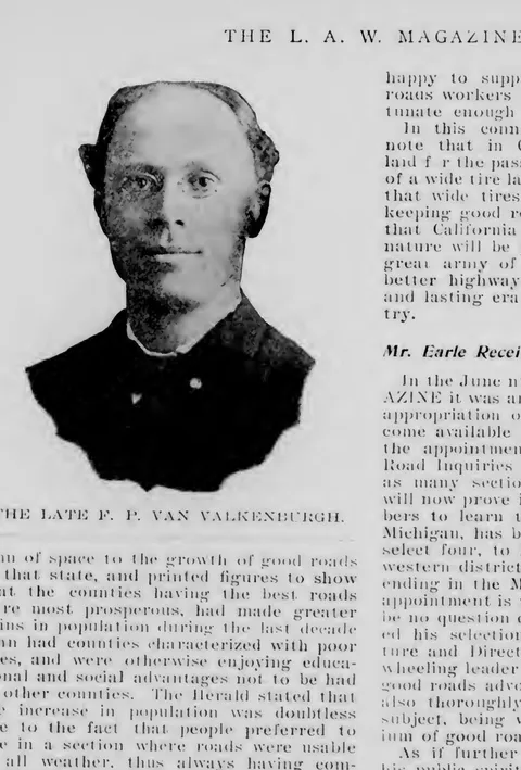 The Late F. P. Van Valkenburgh
