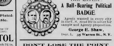 Ball-Bearing Political Badge