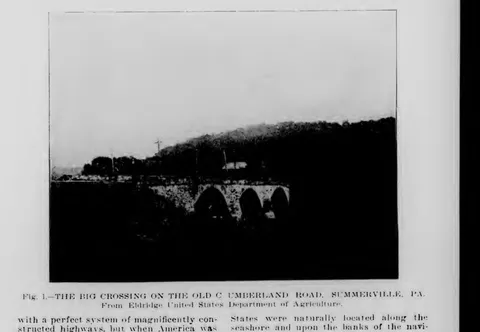 The big crossing on the old Cumberland Road, Summerville, Pa.