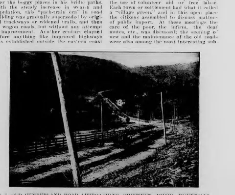 Old Cumberland Road approaching Chestnut Ridge Mountains, Pennsylvania