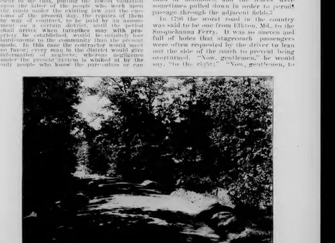 The rolled foundation of an object-lesson road built at Hot Springs, Va.