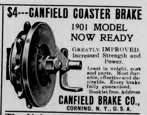 Canfield Coaster Brake, 1901 model