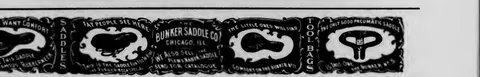 Bunker Saddle Co. advertising strip