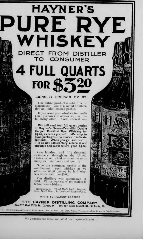 Hayner's Pure Rye Whiskey