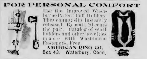 Washburne Patent Cuff Holders
