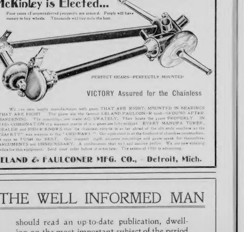 McKinley is Elected, Leland & Faulconer chainless gears