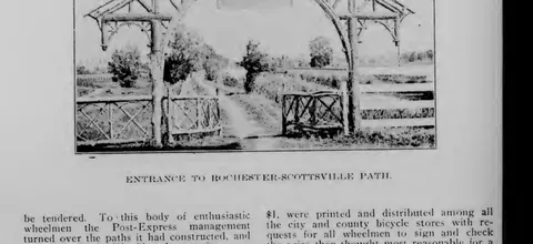 Entrance to Rochester-Scottsville Path