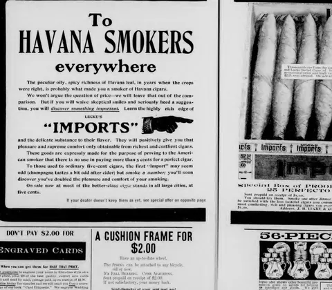 Lucke's Imports cigars, To Havana Smokers Everywhere