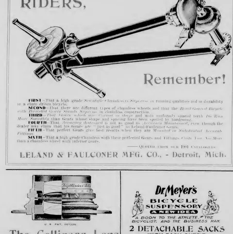 Riders, Remember!, Leland & Faulconer chainless gears