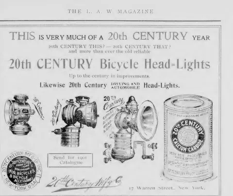 20th Century Bicycle Head-Lights