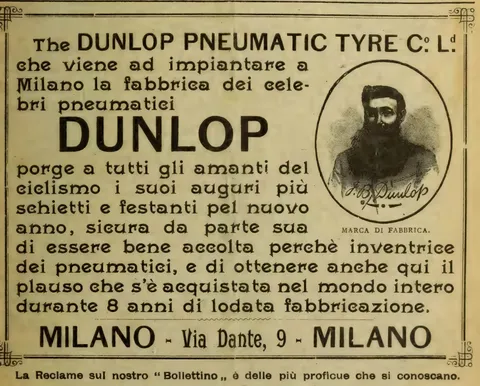 The Dunlop Pneumatic Tyre Co. Ld, auguri di Capodanno