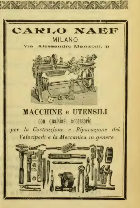 Carlo Naef, Macchine e Utensili