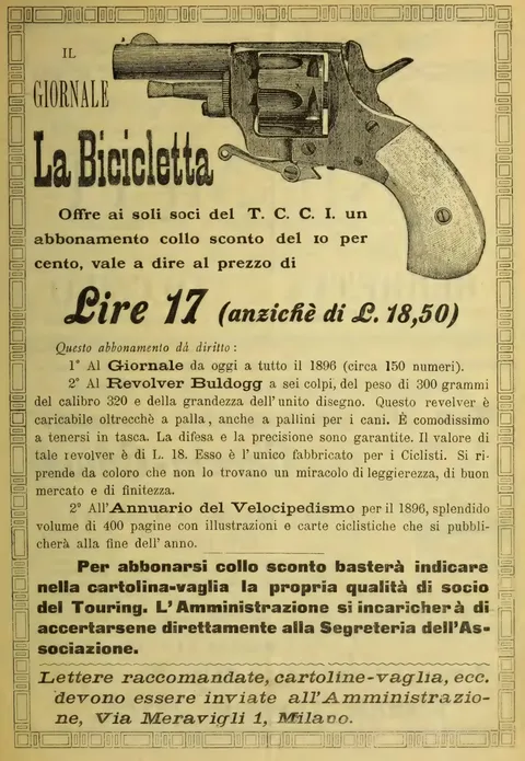 Il Giornale La Bicicletta, abbonamento con Revolver Buldogg in omaggio