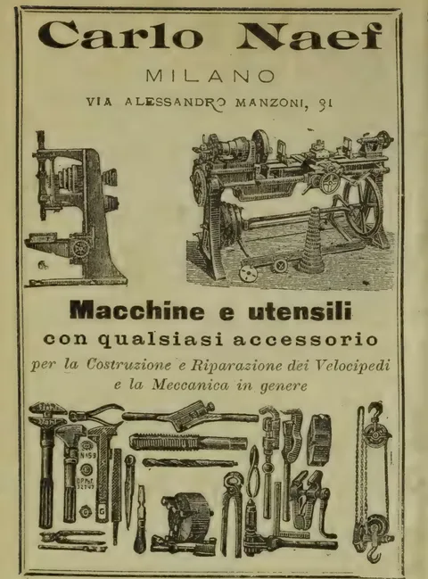 Carlo Naef, Macchine e Utensili