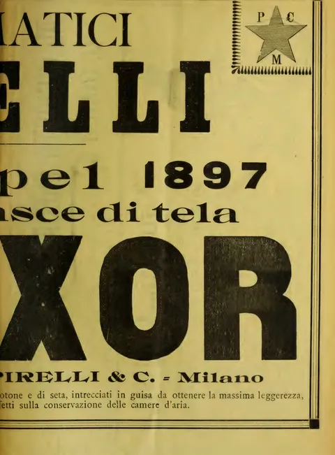 Pneumatici Pirelli, Novità: Pneumatici con fasce di tela "Flexor" (metà destra)