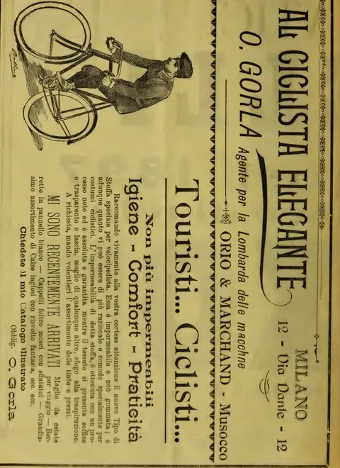 O. Gorla, Milano, Al Ciclista Elegante