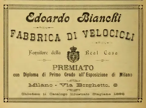 Edoardo Bianchi, Fabbrica di Velocicli